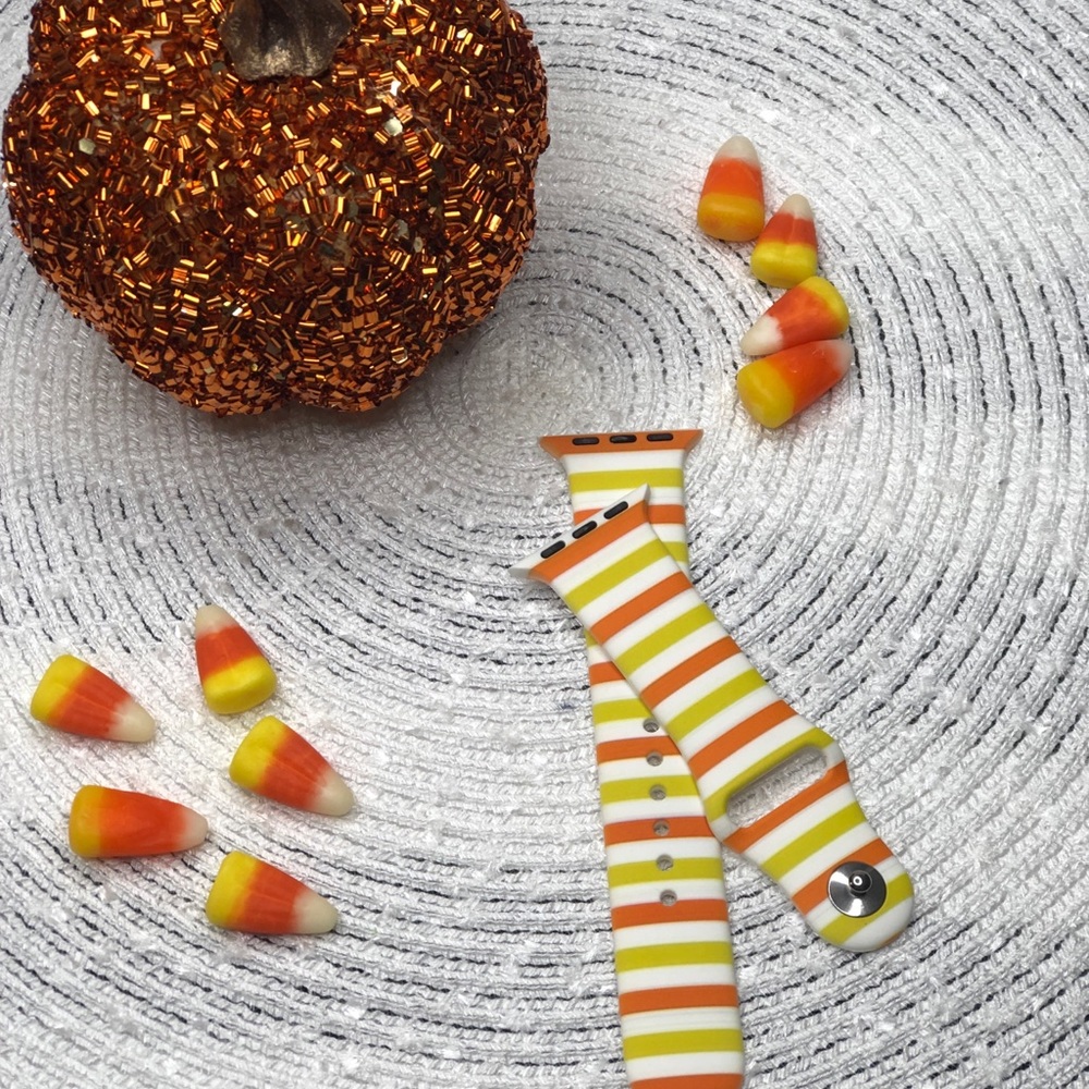 Candy corn stripe watch band